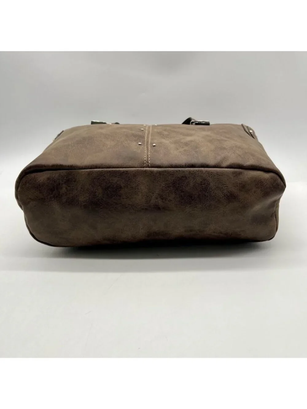 Rosetti Brown Suede Double Strap Purse